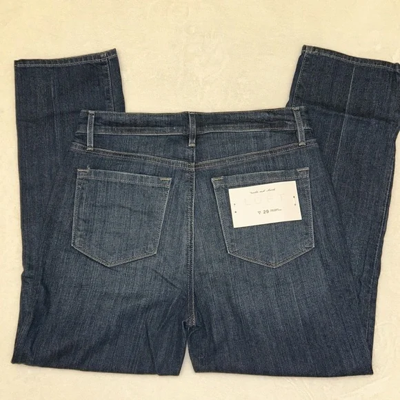 New LOFT High Waist Straight Crop Jeans Size 8 (29) - Picture 3 of 7